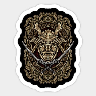 Samurai mask Sticker